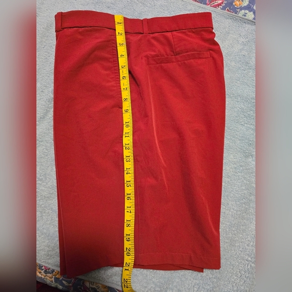Nike Red Flat Front Tailored Shorts for golf - Picture 8 of 11